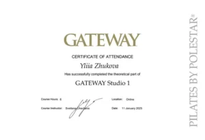 Сертификат Gateway studio 1