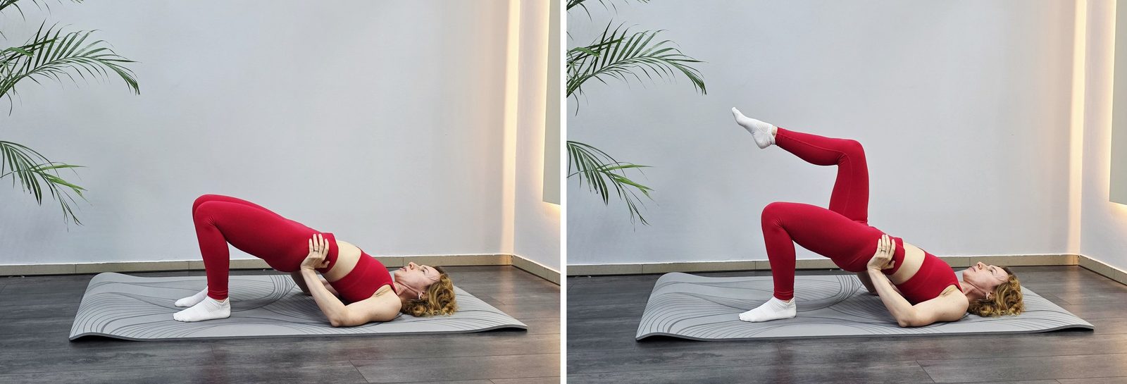 Мост на плечах Shoulder Bridge в пилатесе